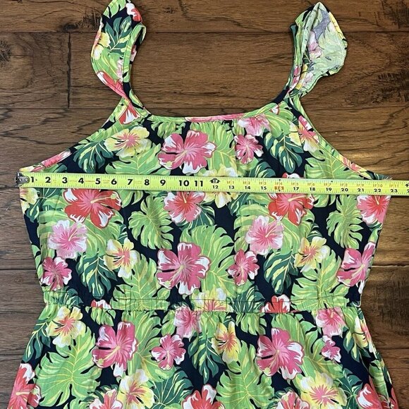 NWT $75 Gymboree Tropical Flutter Linen Dress Adult Women's XXL Aloha Tidal - Picture 14 of 16